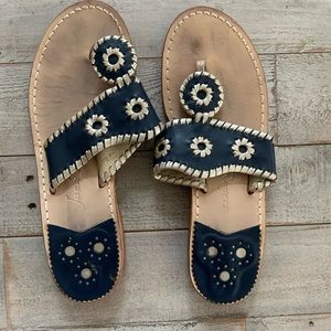 JACK ROGERS NAVY BLUE SANDALS